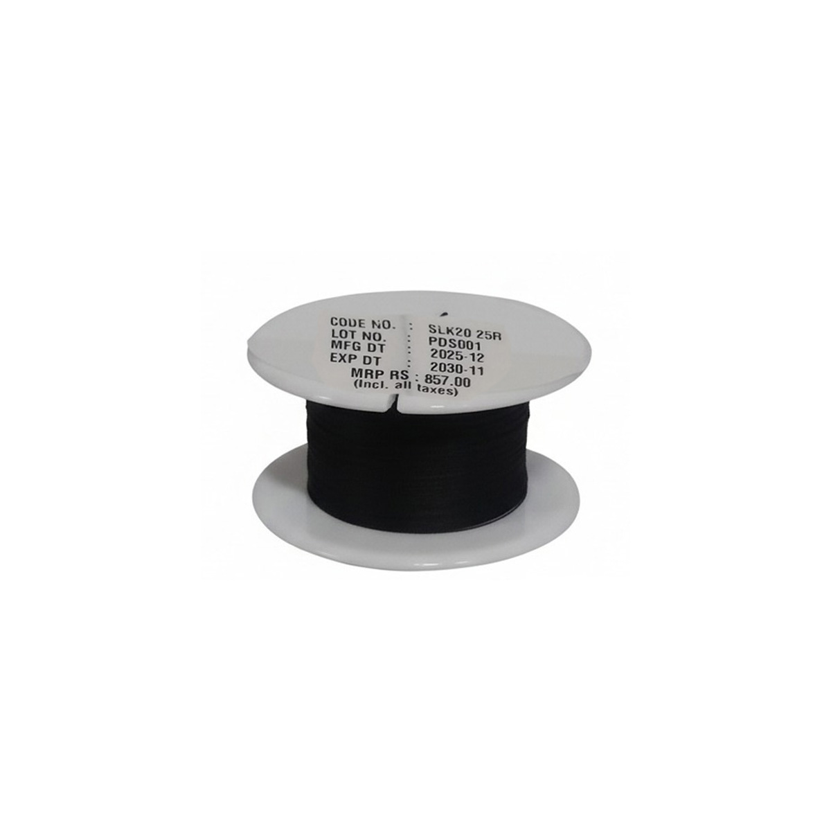 Meril Filasilk Black Braided Silk Suture Reel #2-0 (SLK20 25R) - 25Mtr (Pack of 1)