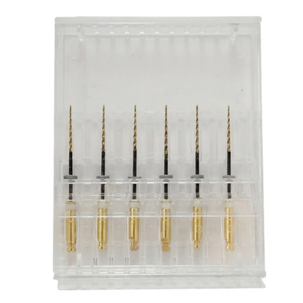 Micro Mega Hero Gold Rotary Files -25mm 4% #17 (Pack of 6)