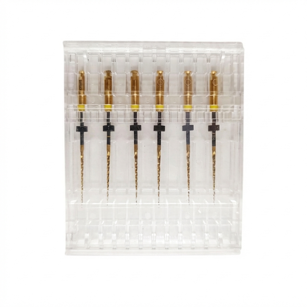 Micro Mega Hero Gold Rotary Files -25mm 6% #20 (Pack of 6)