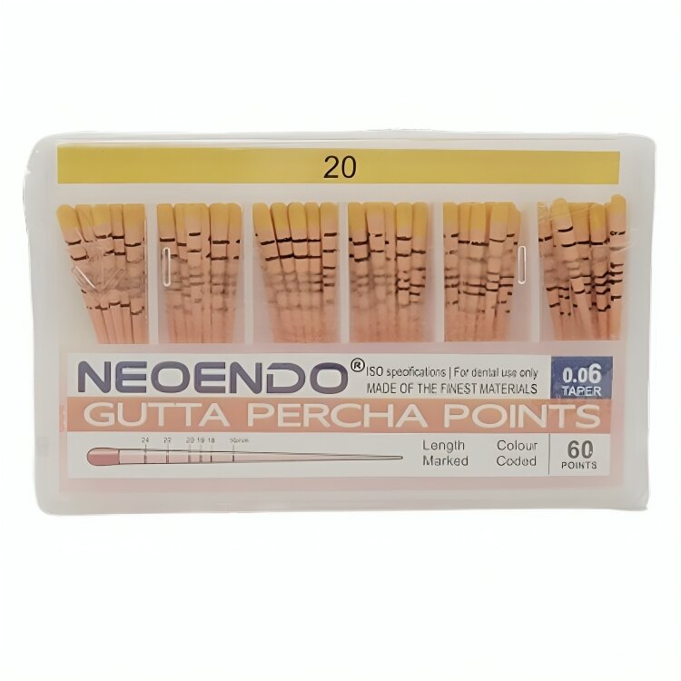 Neoendo Gutta Percha Points 6% (Length Marked) # 20