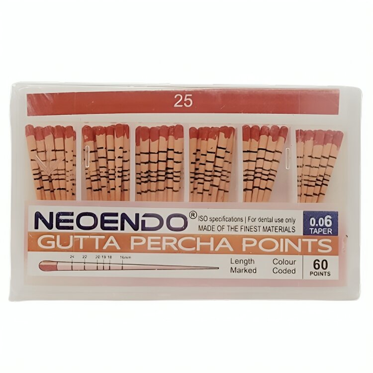 Neoendo Gutta Percha Points 6% (Length Marked) # 25