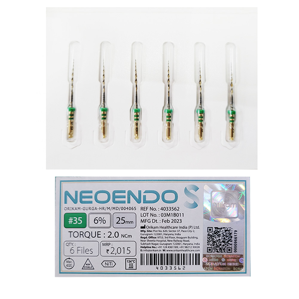 NeoEndo S Rotary Files 25mm 6% #35