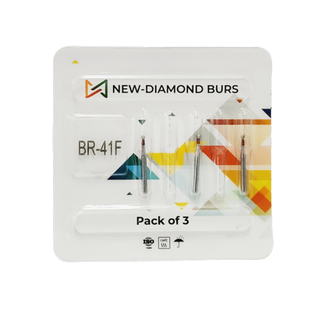 NewDiamond Ball Round FG Diamond Bur BR-41F (Pack Of 3)