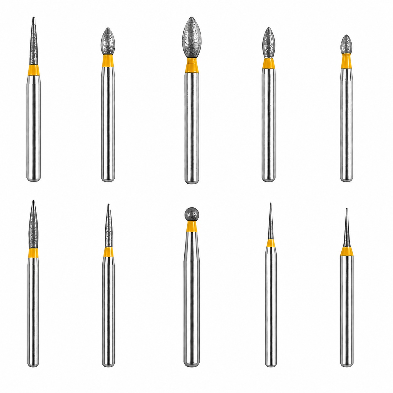 NewDiamond Composite Repair FG Airotor Bur Kit - Pack of 10 Burs (FG-117)