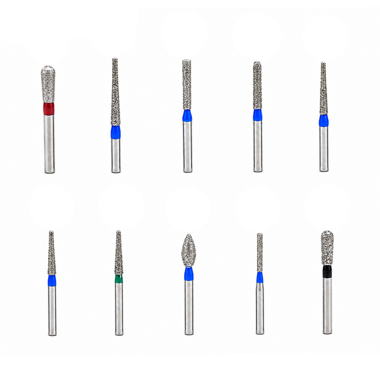 NewDiamond Crown Preparation Molar Teeth FG Airotor Bur Kit - Pack of 10 Burs (FG-102)