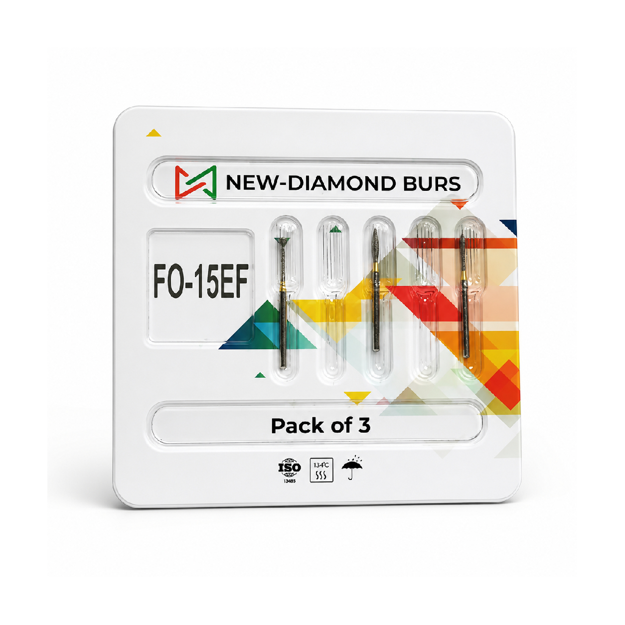 NewDiamond Flame Ogival FG Diamond Bur FO-15EF (Pack Of 3)