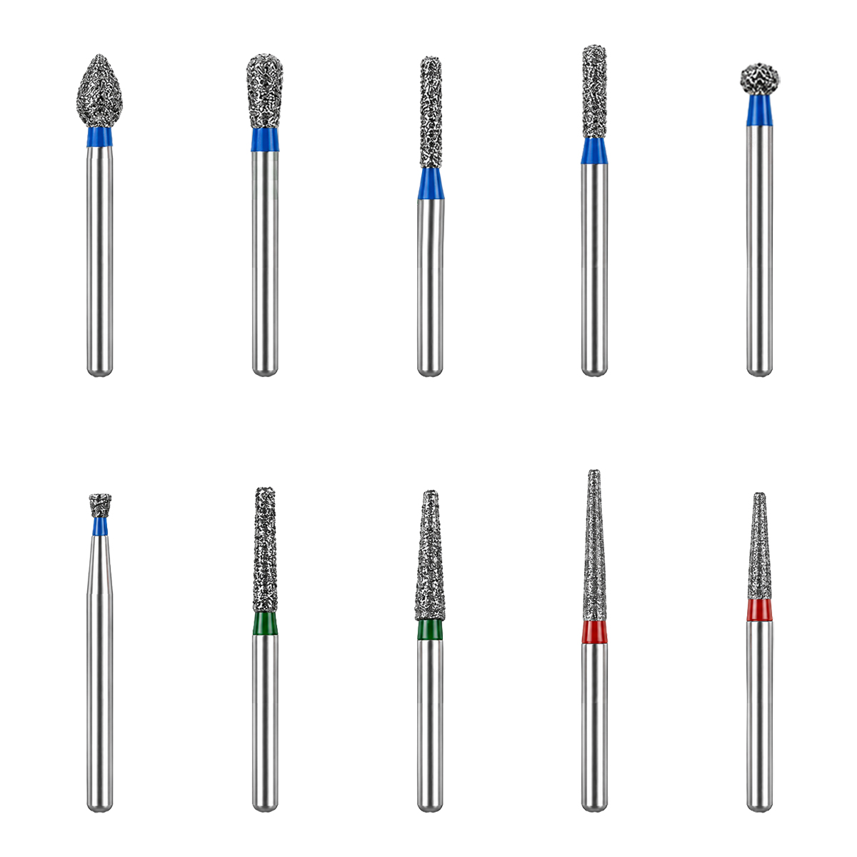 NewDiamond Porcelain Shouldered Abutment Polishing FG Airotor Bur Kit - Pack of 10 Burs (FG-108)