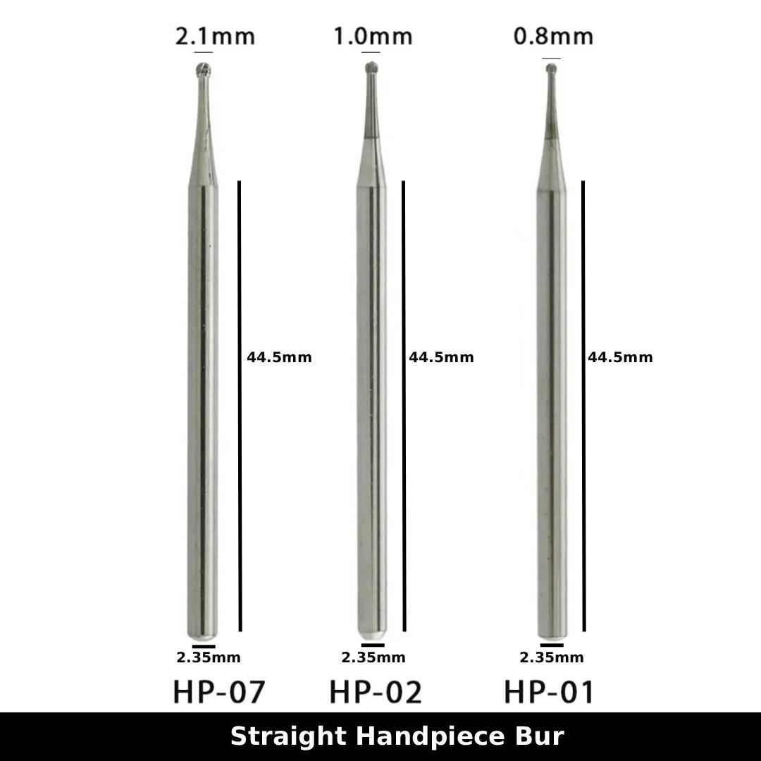 NewDiamond Round Carbide Straight Handpiece Burs (Pack of 5)