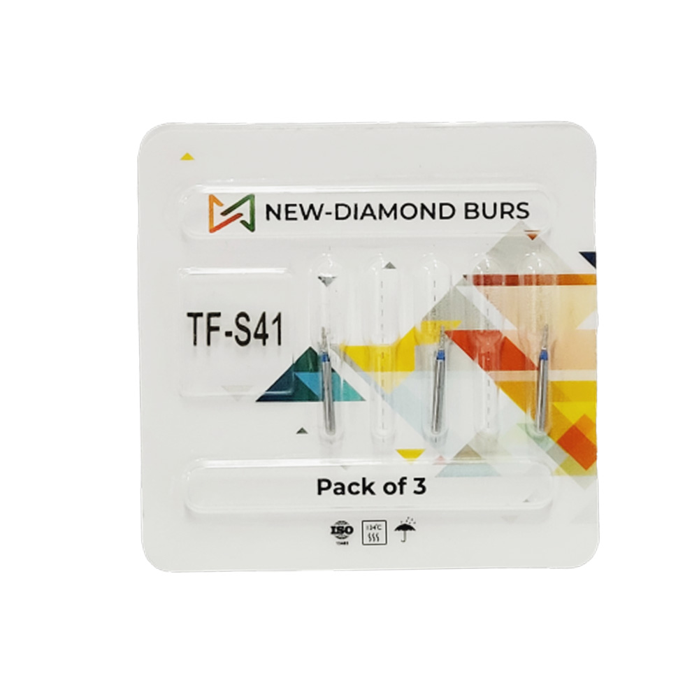 NewDiamond Taper Fissure FG Diamond Bur TF-S41 ( Pack Of 3)