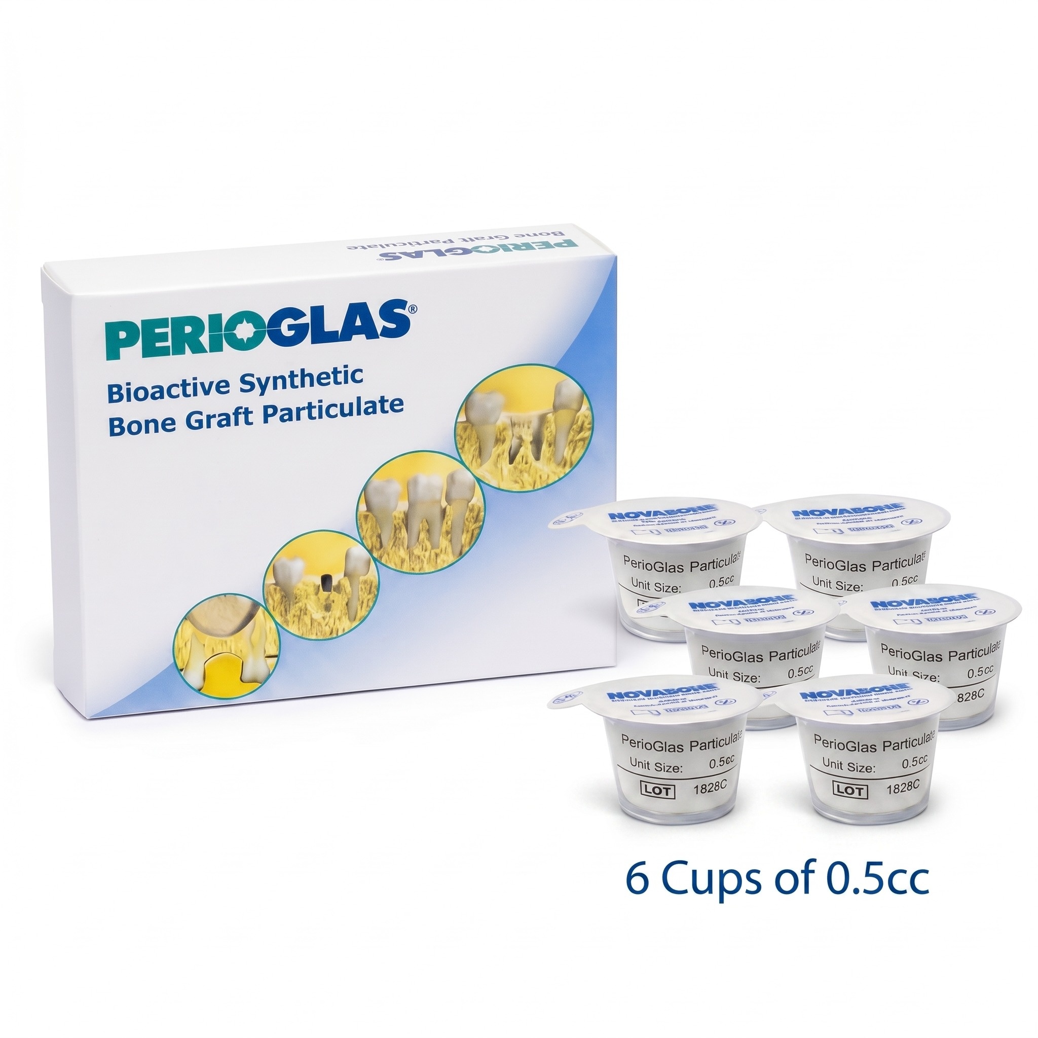 NovaBone Perioglas Bioactive Glass (6 x 0.5cc)
