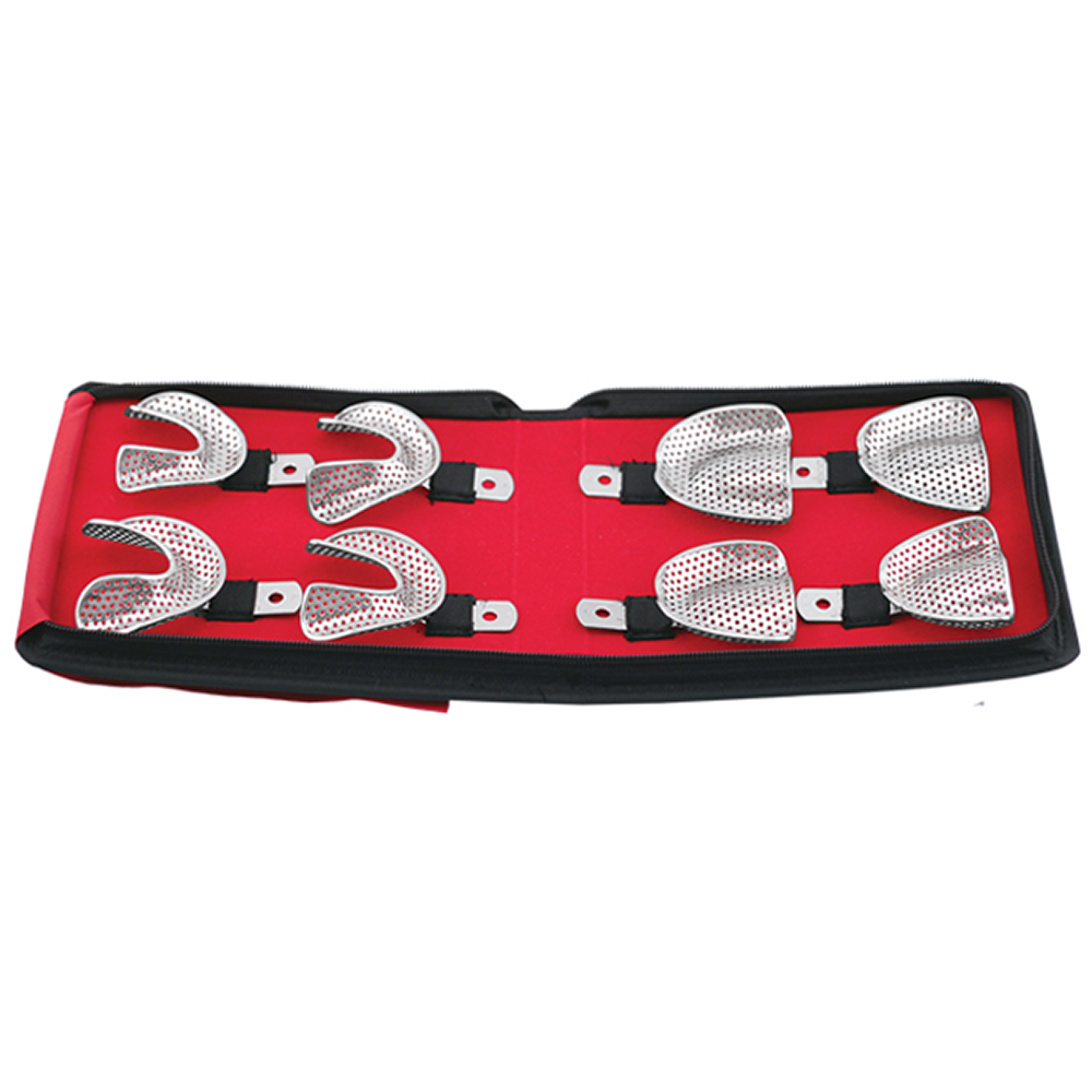 Oracraft Impression Tray Edentulous Perforated Kit Set of 8 - ITRLEDPP8