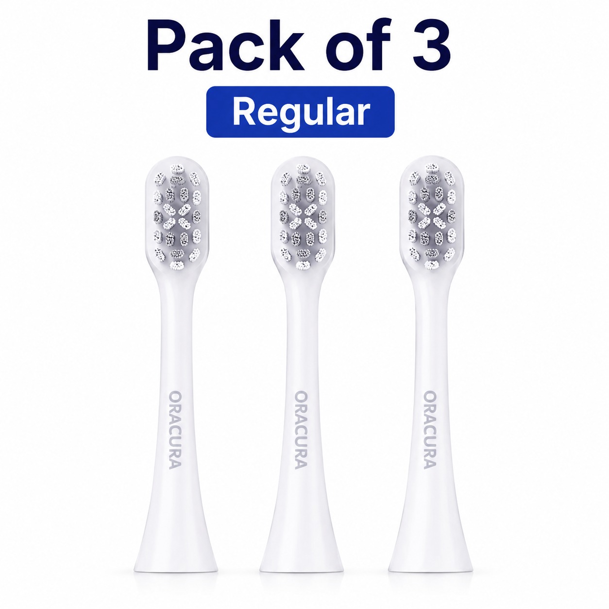 Oracura SB300 Sonic Smart Electric Rechargeable Toothbrush Head Refill - Regular (Pack of 3)