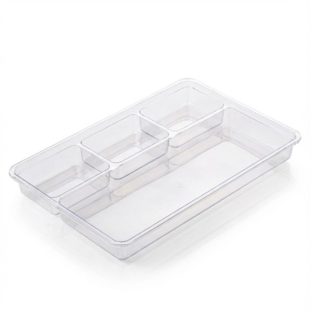 Oro Sectioned Instrument Trays - 4 Section (22x15cm)