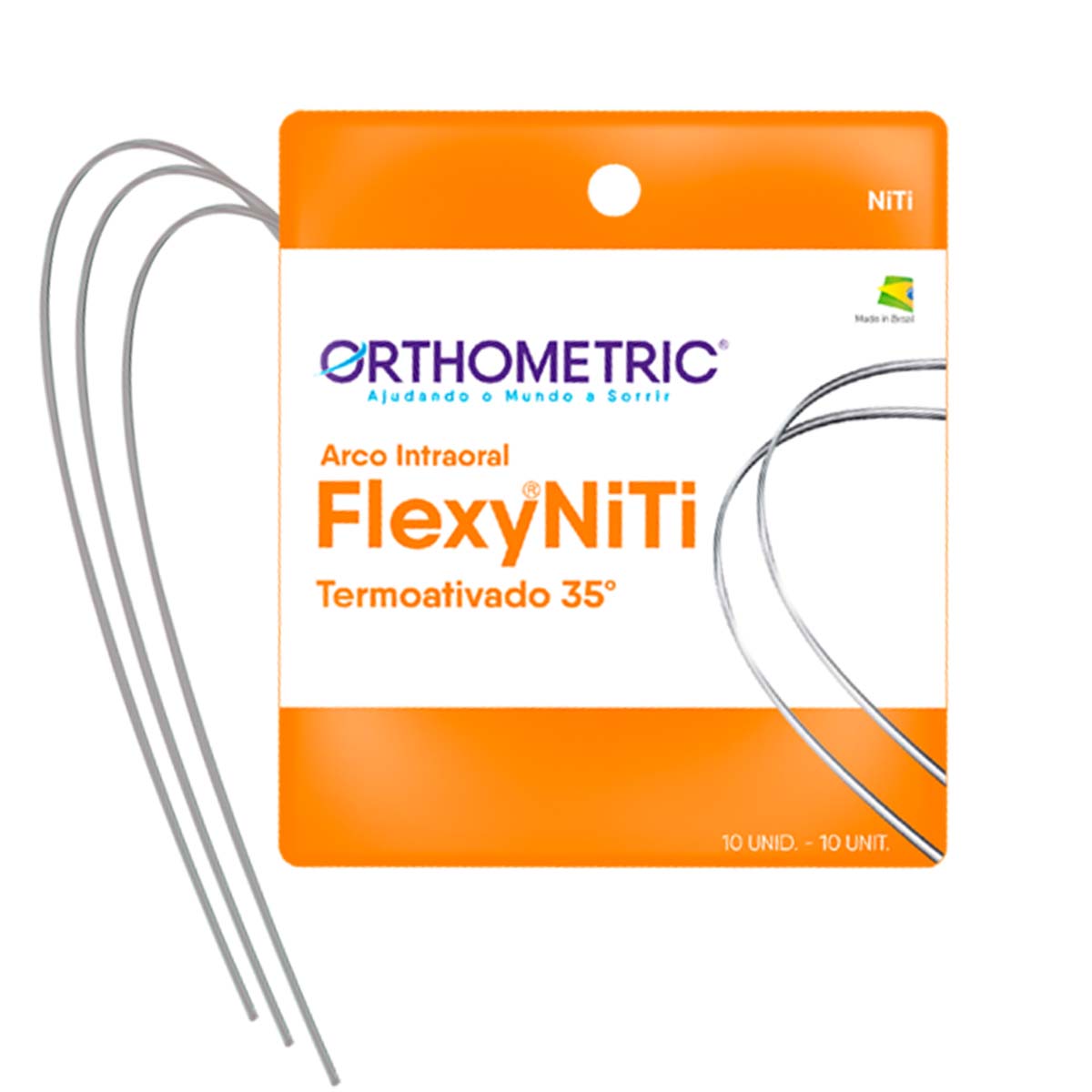 OrthoMetric Flexy NiTi Thermal 35ºC Rectangular Archwire - 021x025 Lower - (52.35.2521)