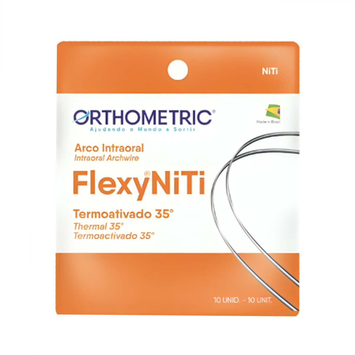 OrthoMetric Flexy NiTi Thermal 35ºC ALX Square Archwire - 016X016 Upper - (51.36.2116)