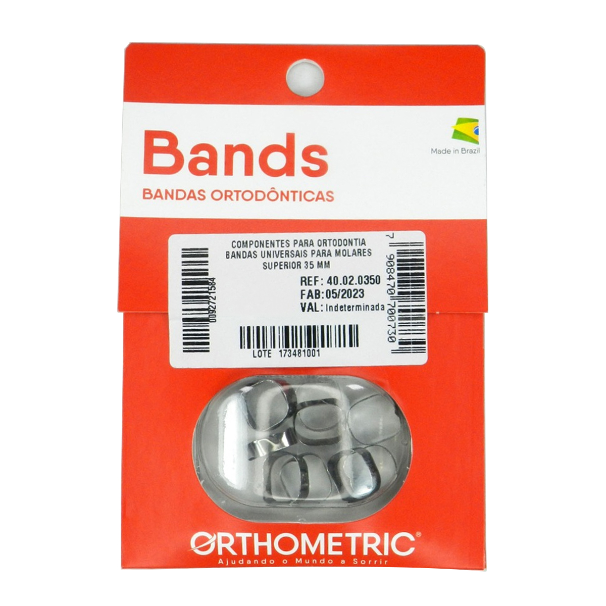 OrthoMetric Plain Ortho Bands - Size 34.5 Upper - (40.02.0345)