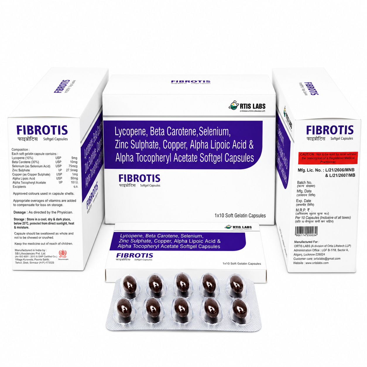 Ortis Fibrotis Softgel Capsules (Pack of 10)