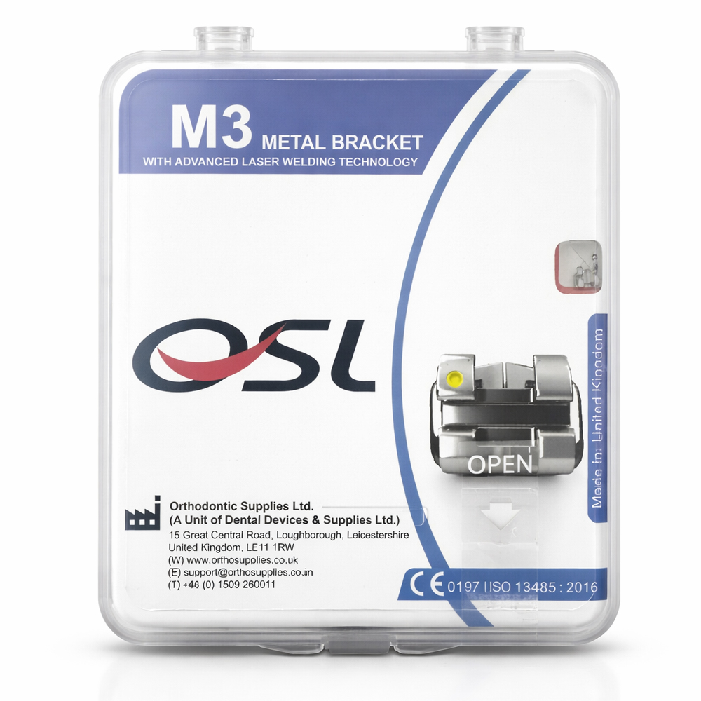 OSL M3 Metal Orthdontic Bracket Kit - MBT 0.018