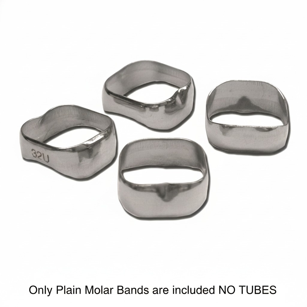 OSL Preformed Non - Convertible 1st Molar Plain Bands (Pack Of 4)