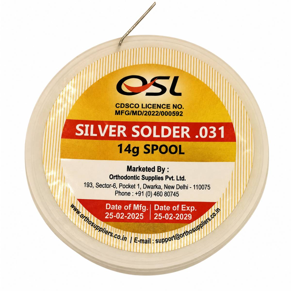OSL Silver Solder Wire Spool - 14 gm
