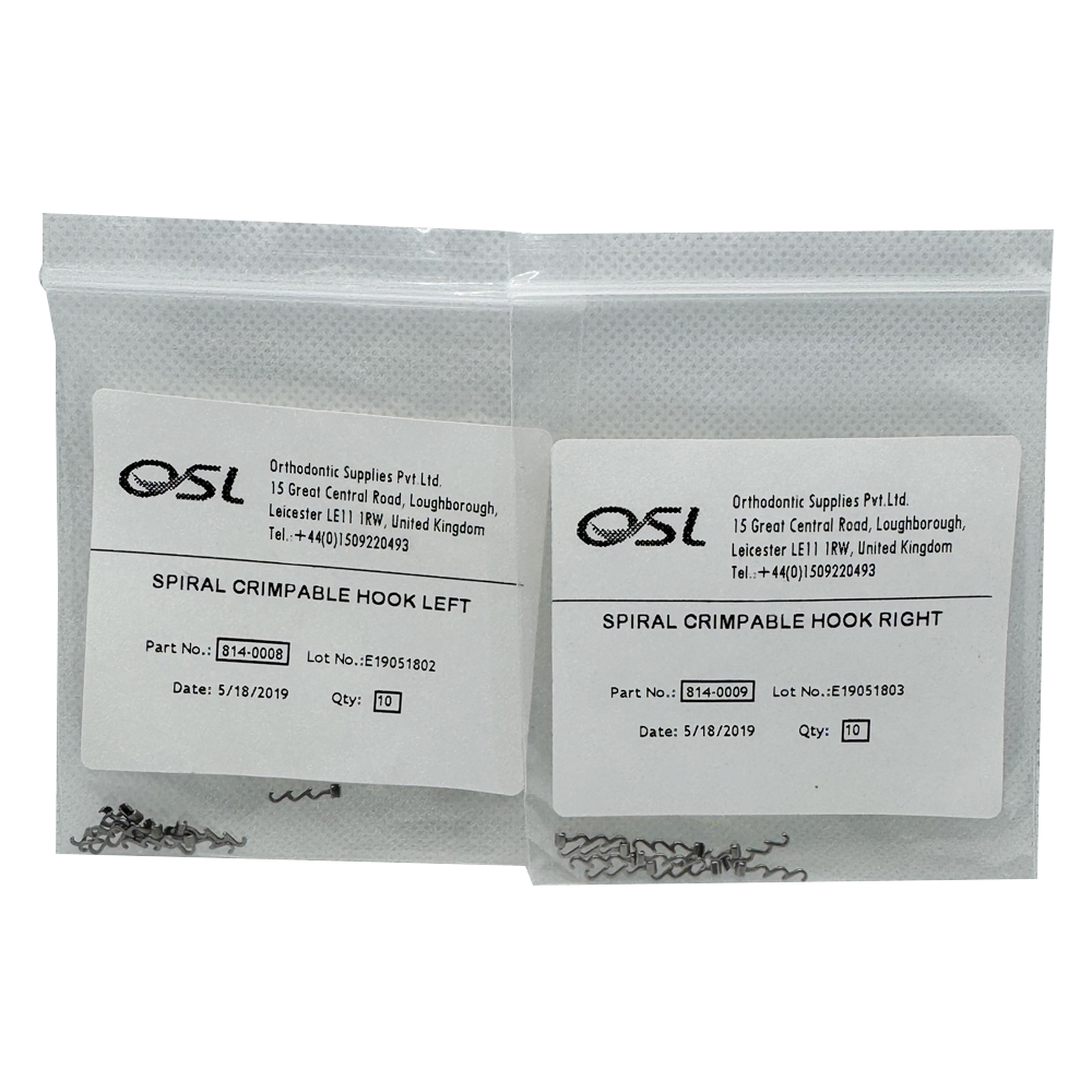 OSL Spiral Crimpable Hook - 0.022 (Pack Of 10)