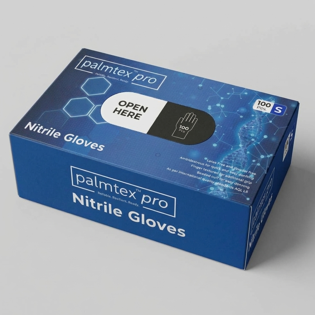 Palmtex Pro Nitrile Gloves Black - Small (Pack of 100)