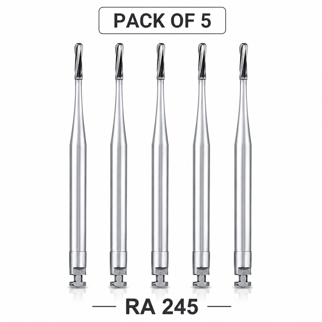 Pivo Amalgam Preparation Carbide Contra-angle Bur - RA-245 (Pack Of 5)
