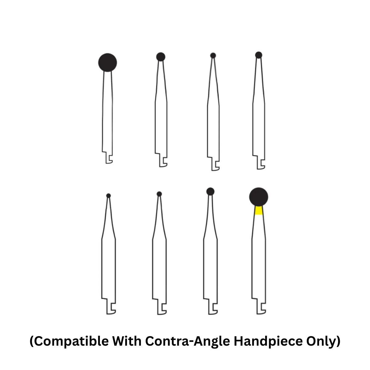 Pivo Ball Round Contra-angle Diamond Bur CA - BR (Pack Of 5)