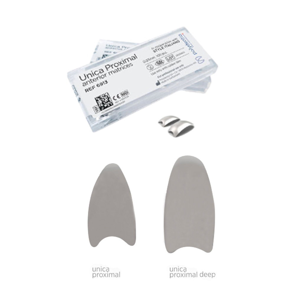 Polydentia Unica Proximal Anterior Matrices - Deep 0.03mm (Pack of 50)