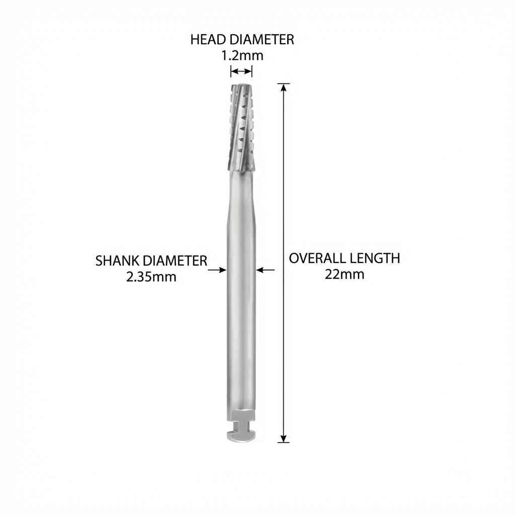 Prima Dental Carbide Burs (For Contra-Angle) 701 (Set Of 5 Burs)