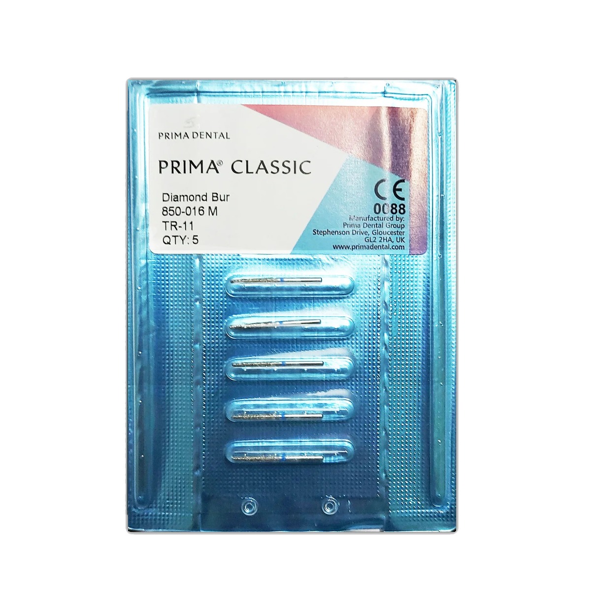 Prima Dental Diamond Bur 850-016M (TR-11) - Pack of 5