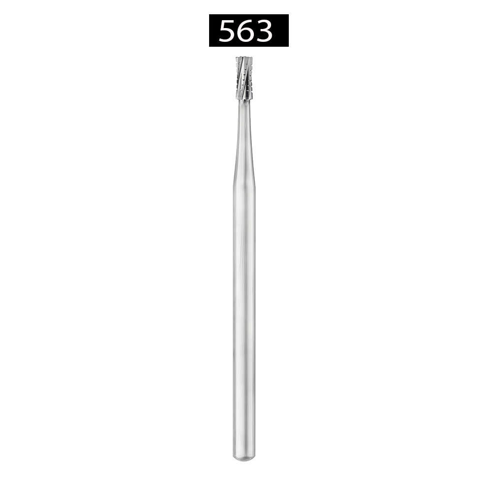 Prima Dental Flat Fissure Straight Handpiece Bur (Cross Cut)-563-HP (Pack of 5)