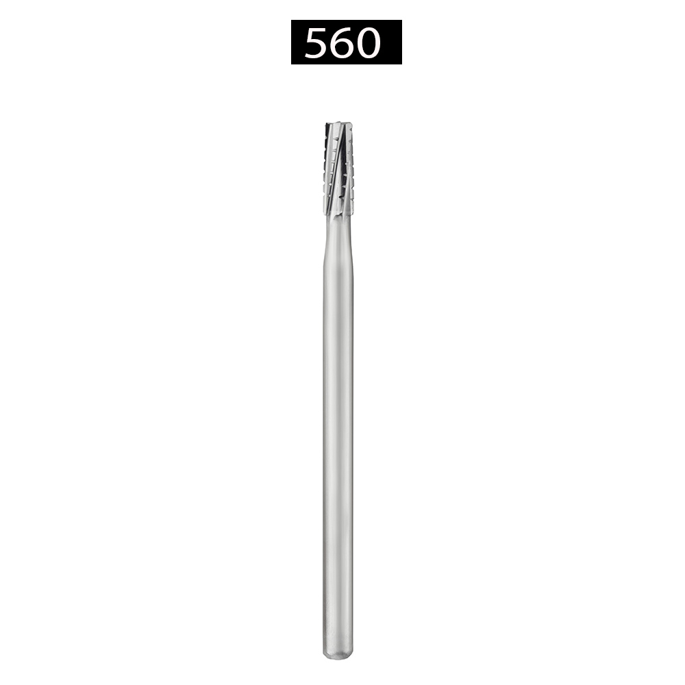 Prima Dental Flat Fissure Straight Handpiece Bur (Cross Cut)-560-HP (Pack of 5)