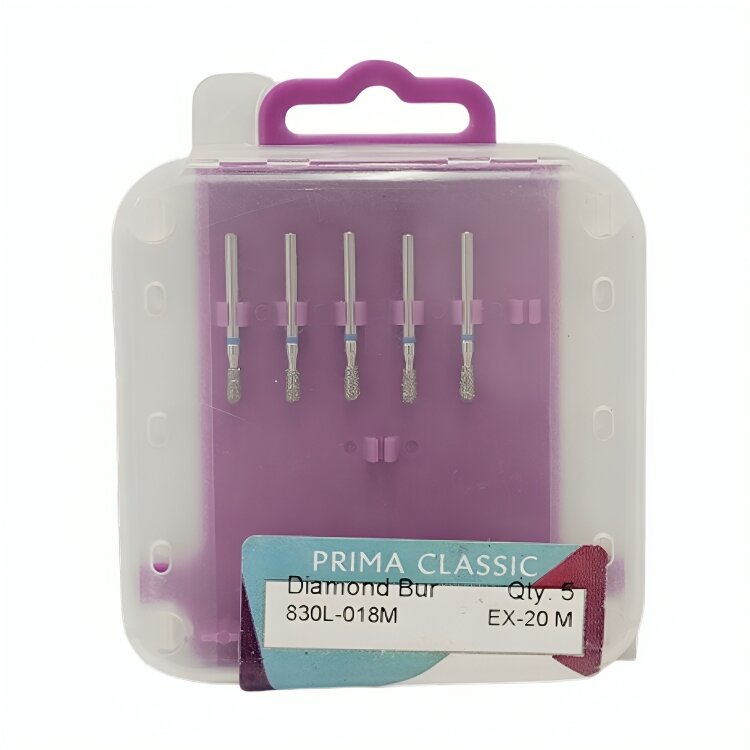 Prima Dental Pear Airotor Diamond Bur (Pack Of 5 Burs) 830L (018)