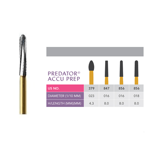 Prima Dental Predator Accu-Prep FG Bur (Pack of 5)