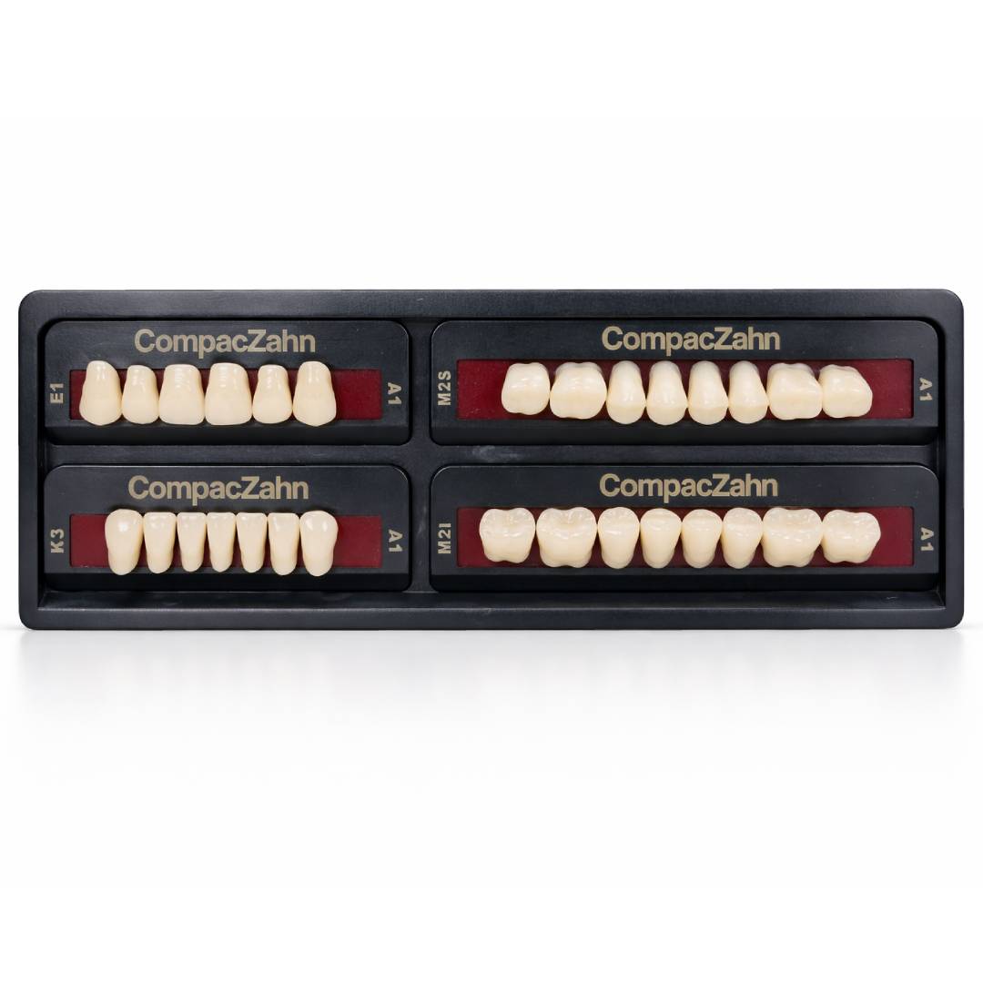 Rubydent CompacZahn Acrylic Denture natural shade Teeth A1- E1-K3-M2 (Set of 28) (2 layered)