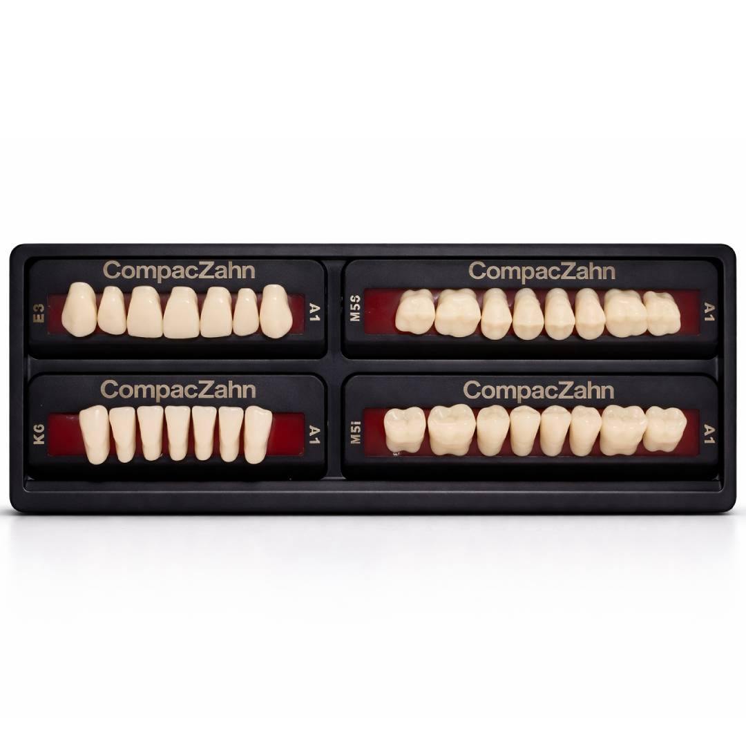 Rubydent CompacZahn Acrylic Denture natural shade Teeth A1- E3-K6-M5 (Set of 28) (2 layered)