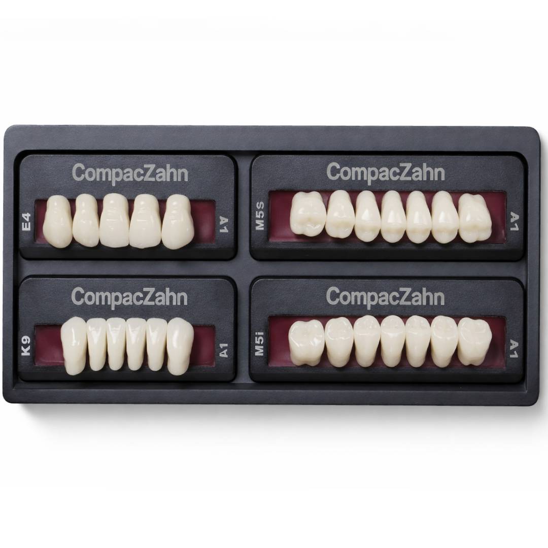 Rubydent CompacZahn Acrylic Denture natural shade Teeth A1- E4-K9-M5 (Set of 28) (2 layered)
