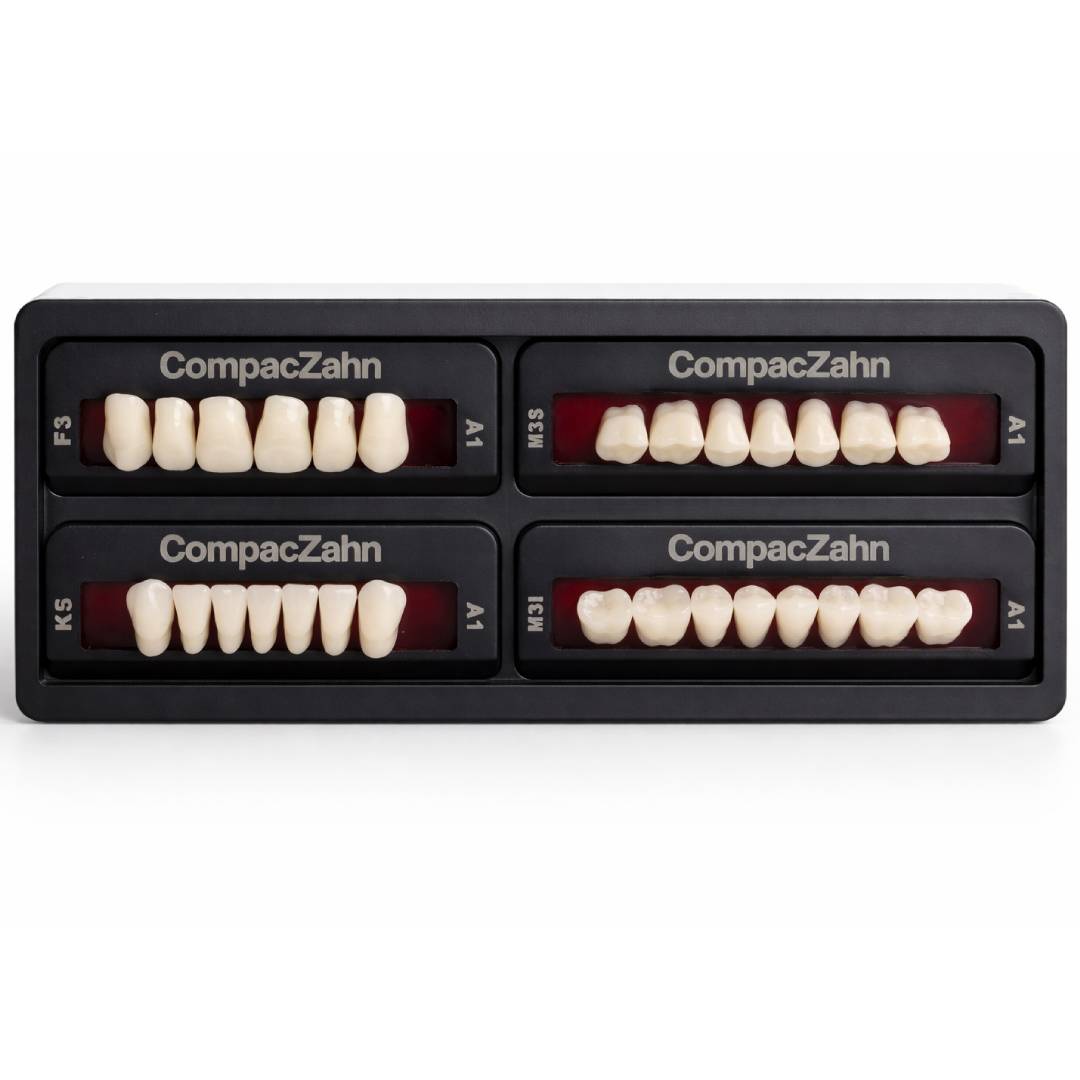 Rubydent CompacZahn Acrylic Denture natural shade Teeth A1- G3-K5-M4 (Set of 28) (2 layered)