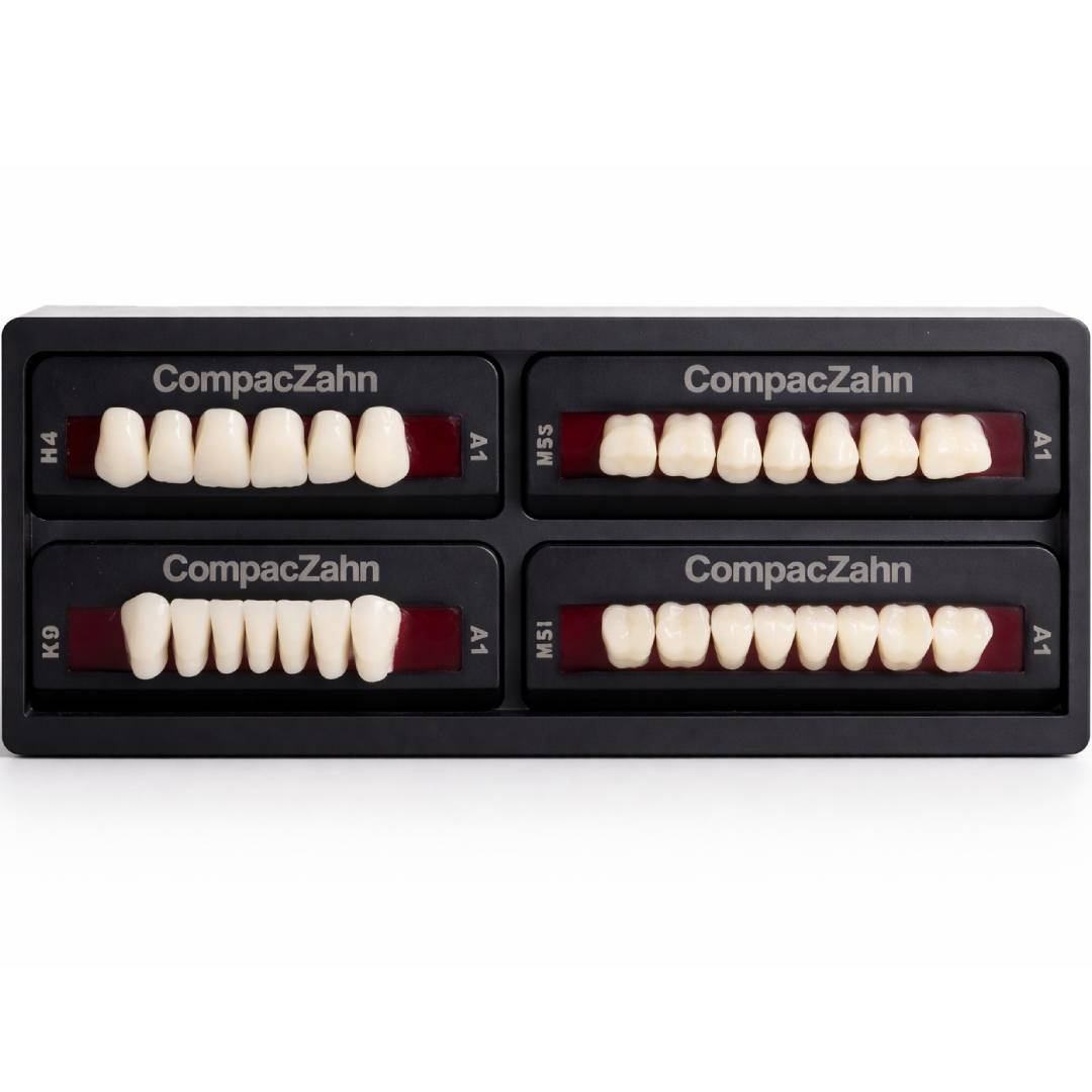 Rubydent CompacZahn Acrylic Denture natural shade Teeth A1- H4-K9-M5 (Set of 28)  (2 layered)