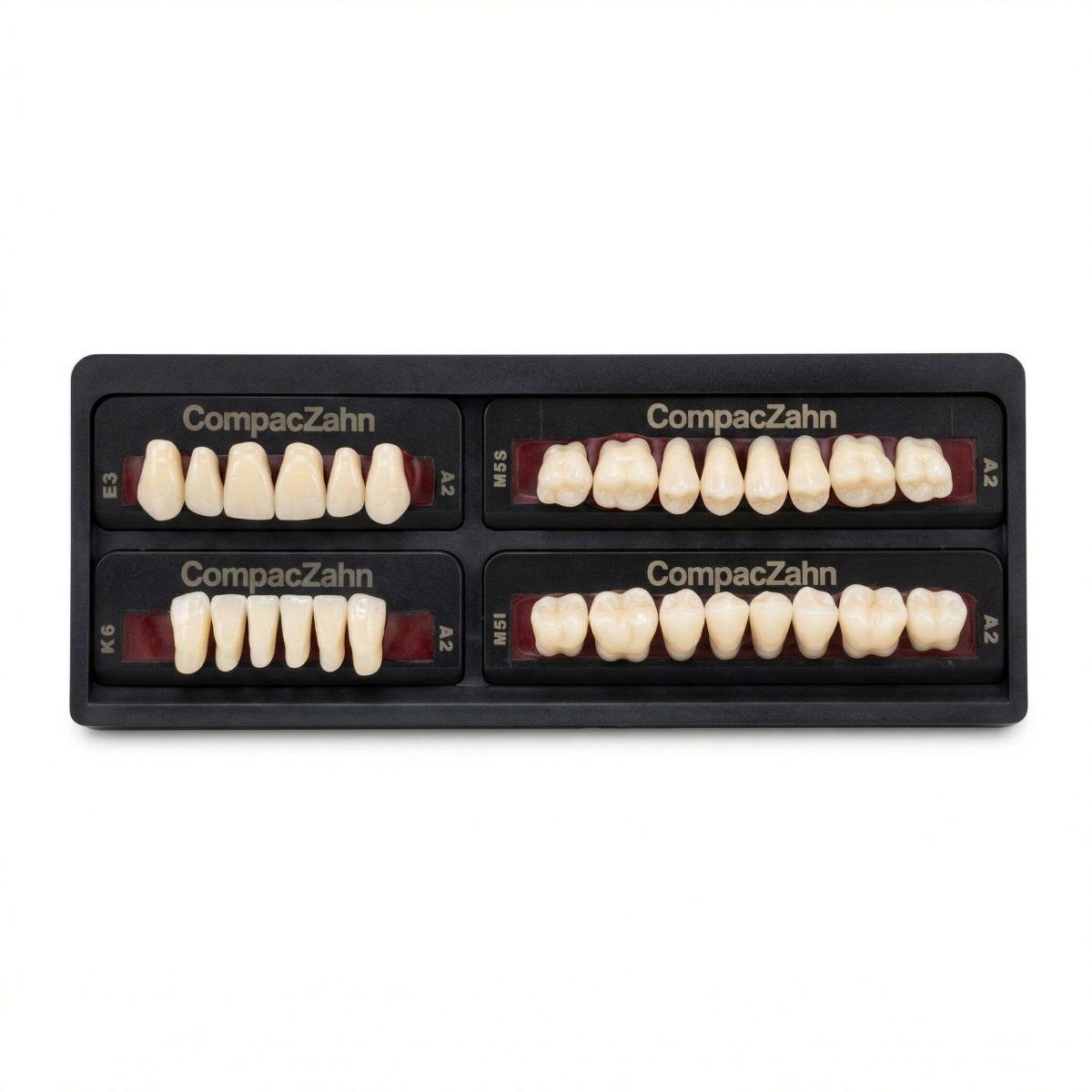 Rubydent CompacZahn Acrylic Denture natural shade Teeth A2- E3-K6-M5 (Set of 28) (2 layered)
