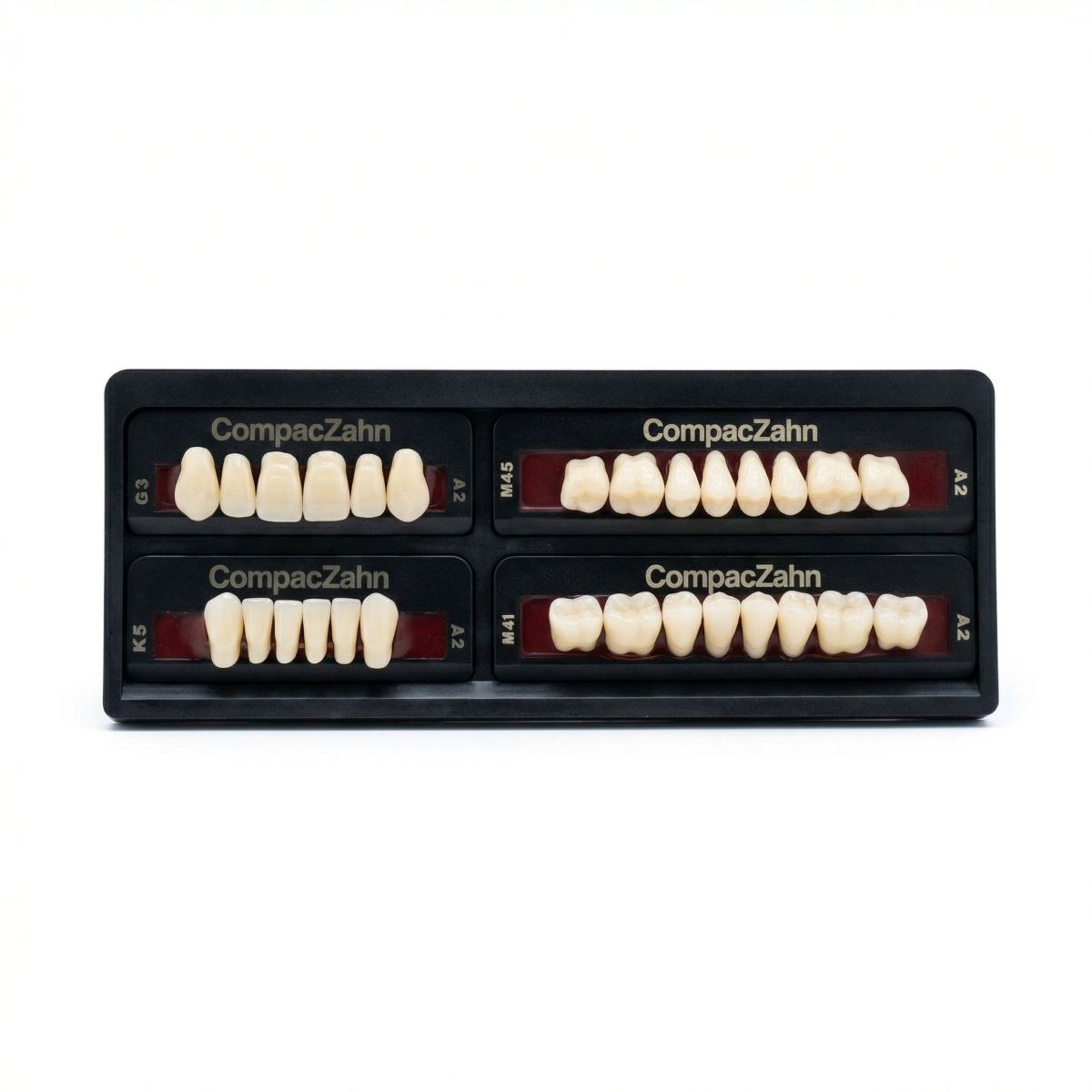 Rubydent CompacZahn Acrylic Denture natural shade Teeth A2- G3-K5-M4 (Set of 28) (2 layered)
