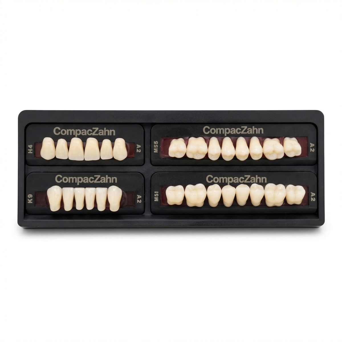 Rubydent CompacZahn Acrylic Denture natural shade Teeth A2- H4-K9-M5 (Set of 28) (2 layered)