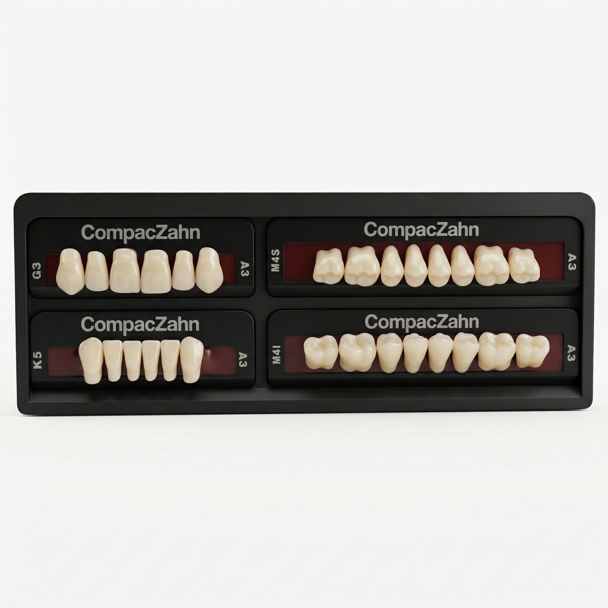 Rubydent CompacZahn Acrylic Denture natural shade Teeth A3- G3-K5-M4 (Set of 28) (2 layered)