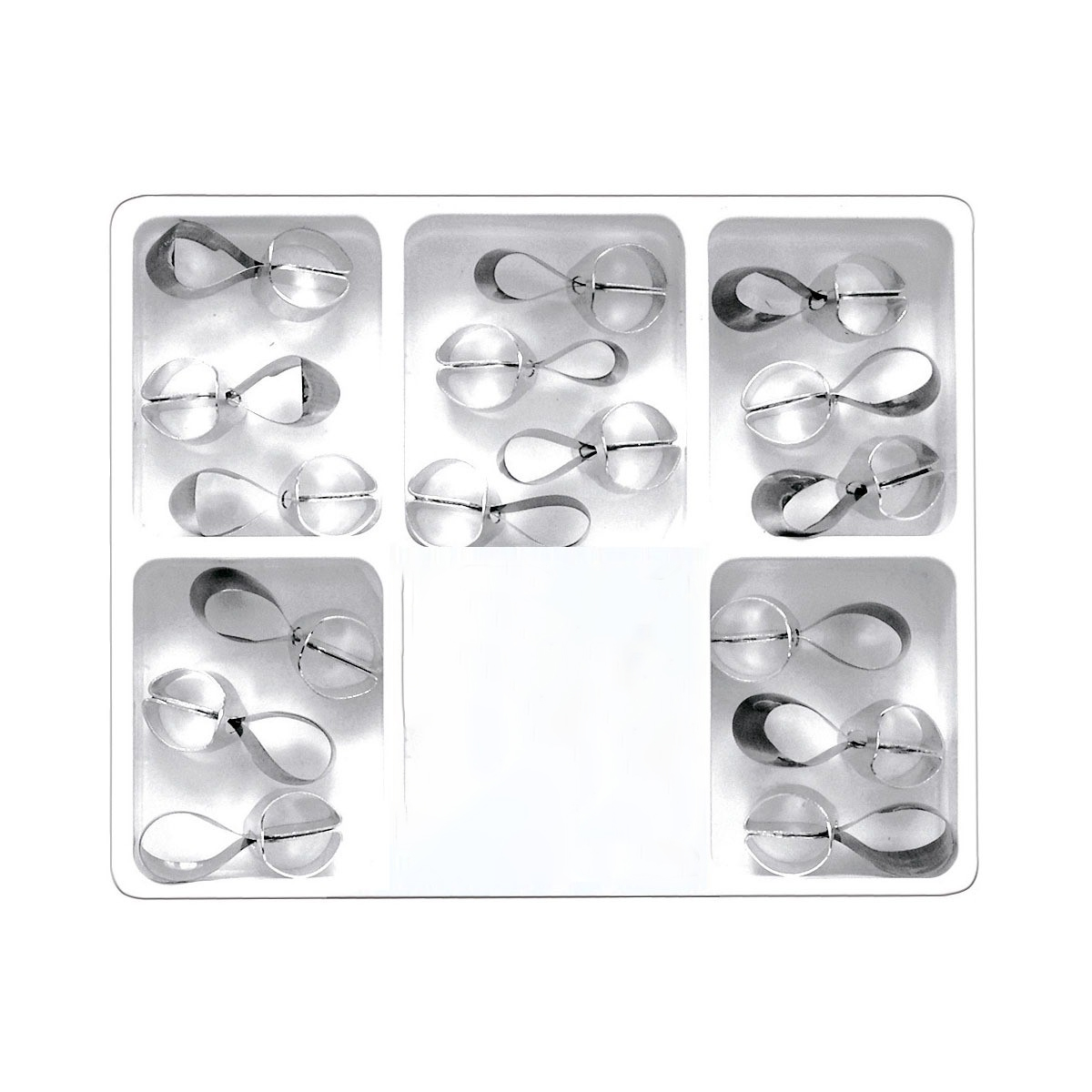 Tor Vm Contoured Metal Matrices Combined With Clamp For Premolars (16 pcs) No. 1.540