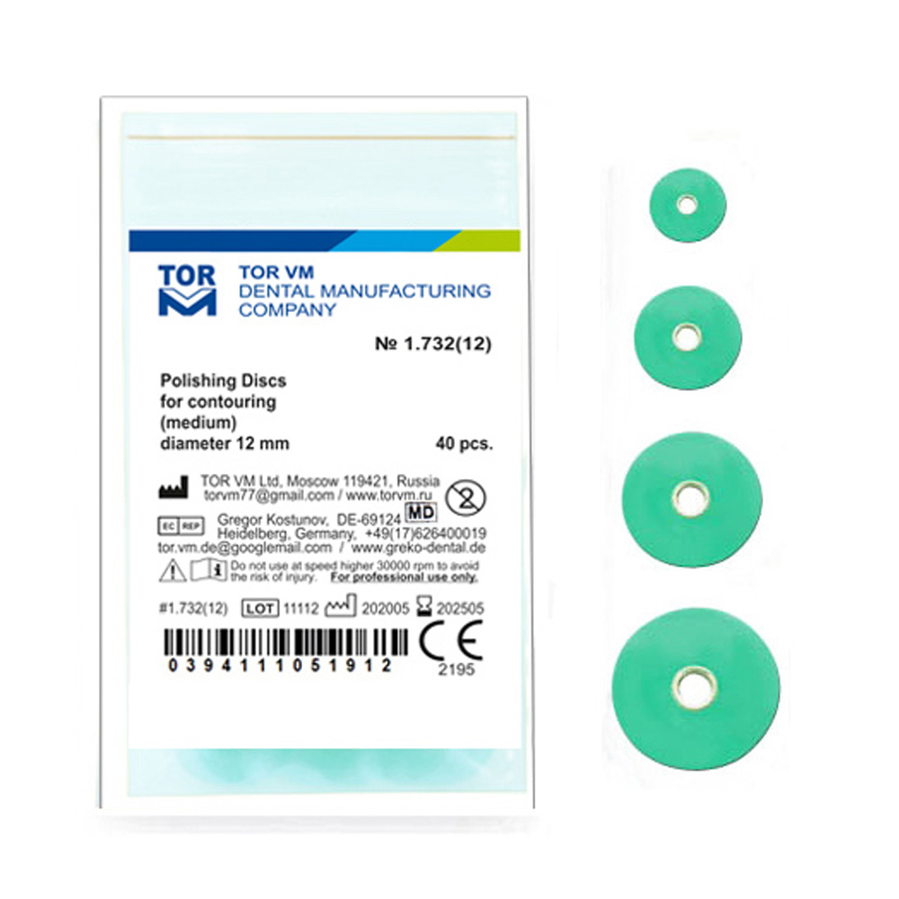 Tor Vm Discs For Contouring (Medium) (40pcs) No. 1.732(12mm) - Refills