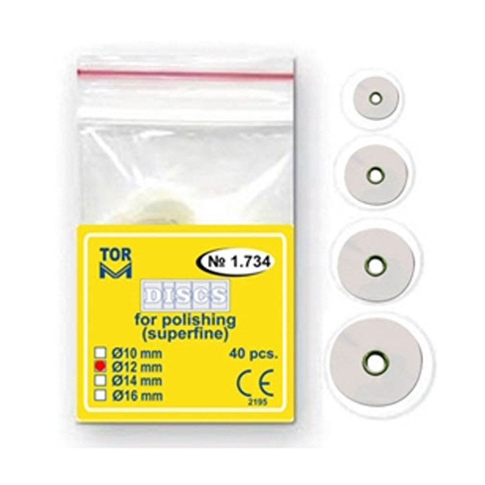 Tor Vm Polishing Discs (Superfine) (40 Pcs) No. 1.734 (12mm) - Refills