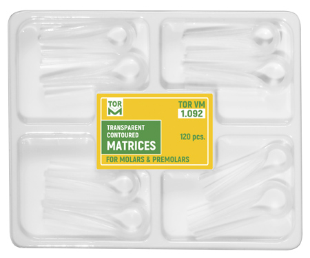 Tor Vm Transparent Contoured Matrices for Premolars and Molars (120pcs) No. 1.092
