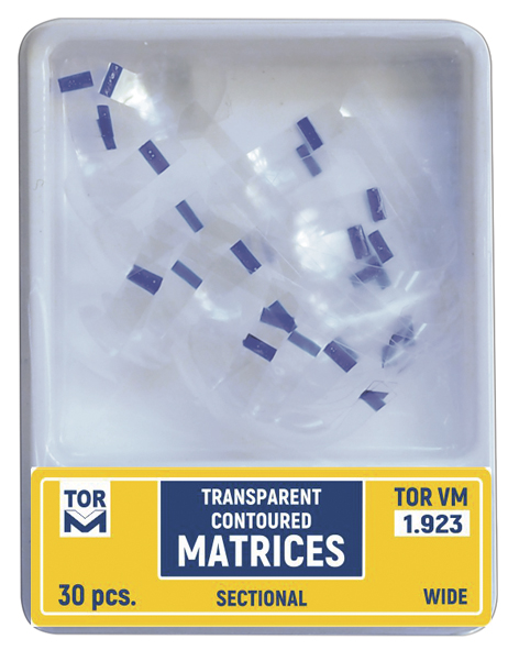 Tor Vm Transparent Sectional Contoured Matrices Wide (30pcs) No. 1.923