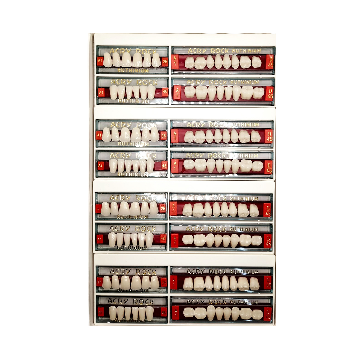 Ruthinium Acryrock Teeth Sets-S 61-A3 (Pack of 4 sets)
